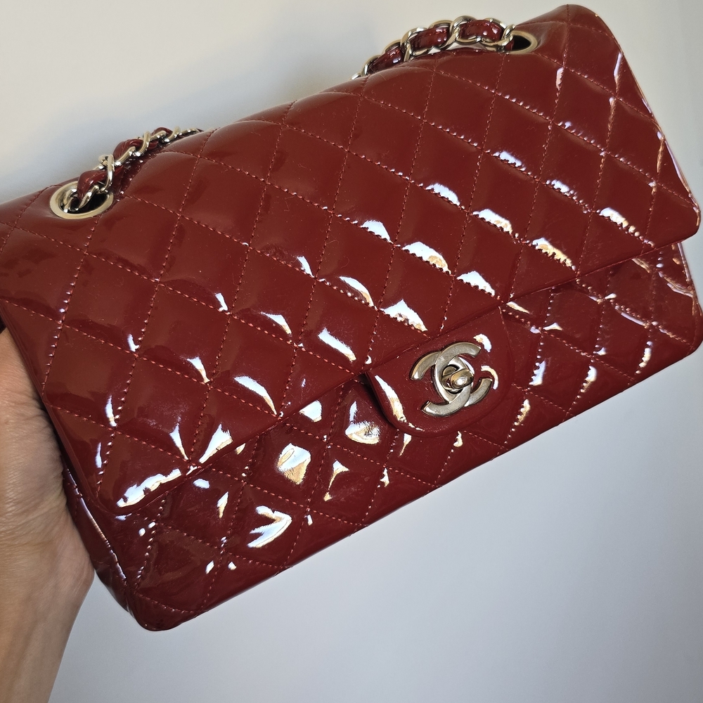 Chanel Red Quilted Leather Shoulder Bag
